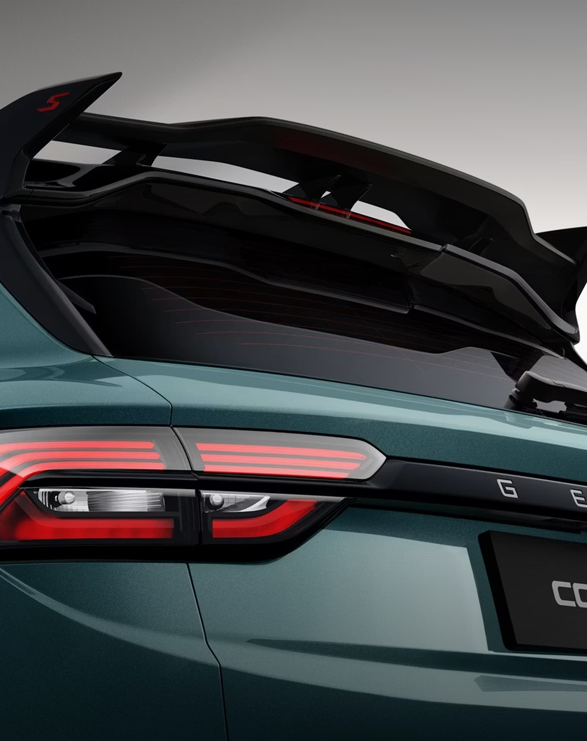 Geely Coolray LED taillight and rear spoiler