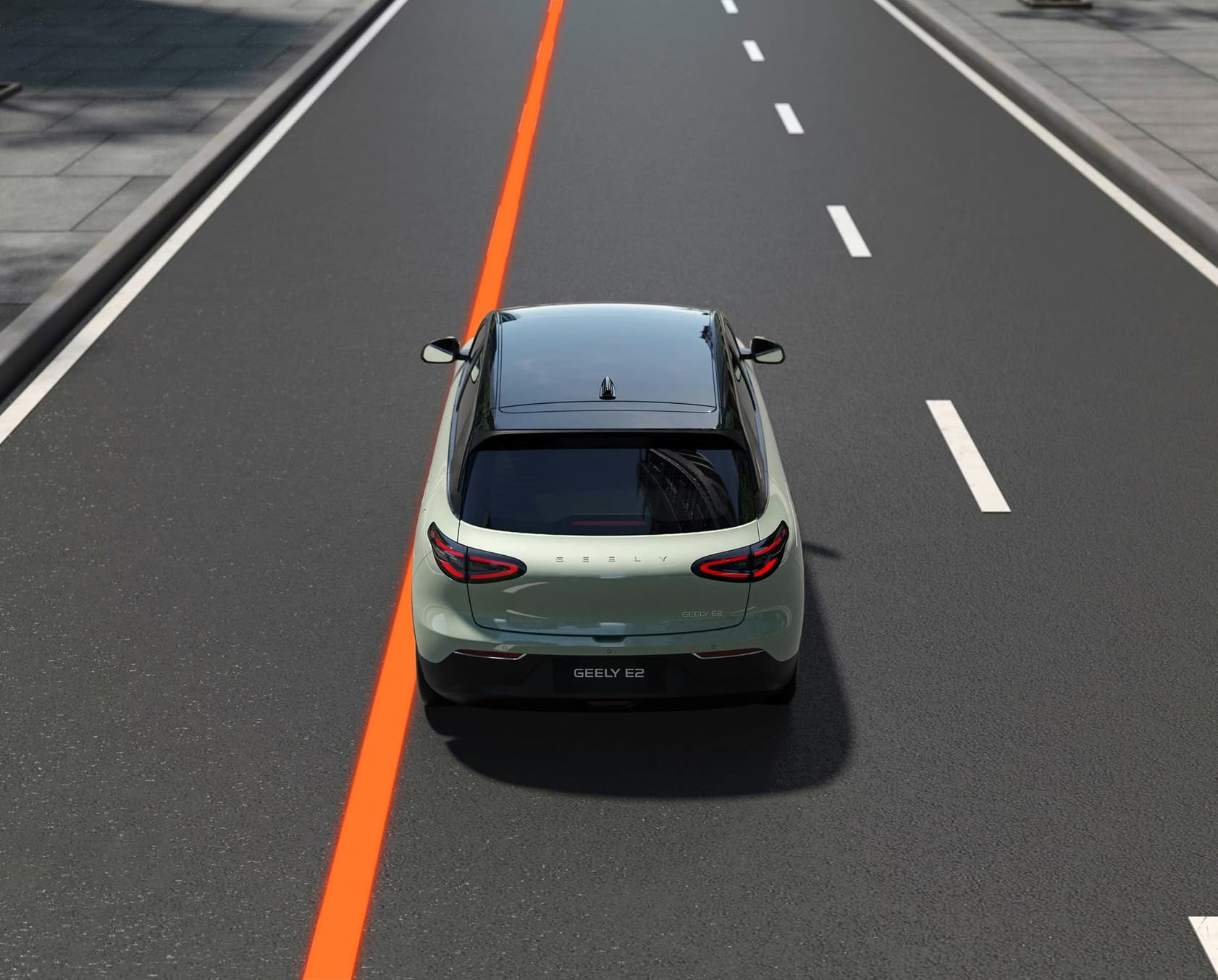 Geely E2 lane departure warning