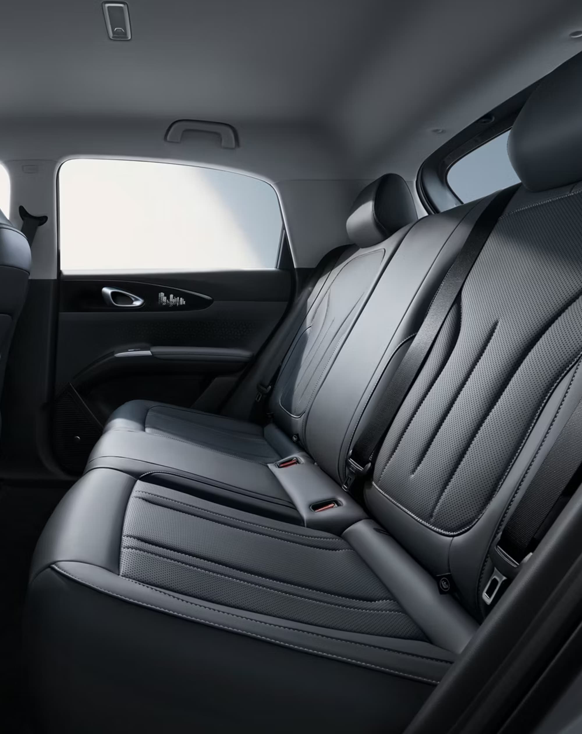 Geely E2 rear passenger legroom and ISO-FIX child seat anchors