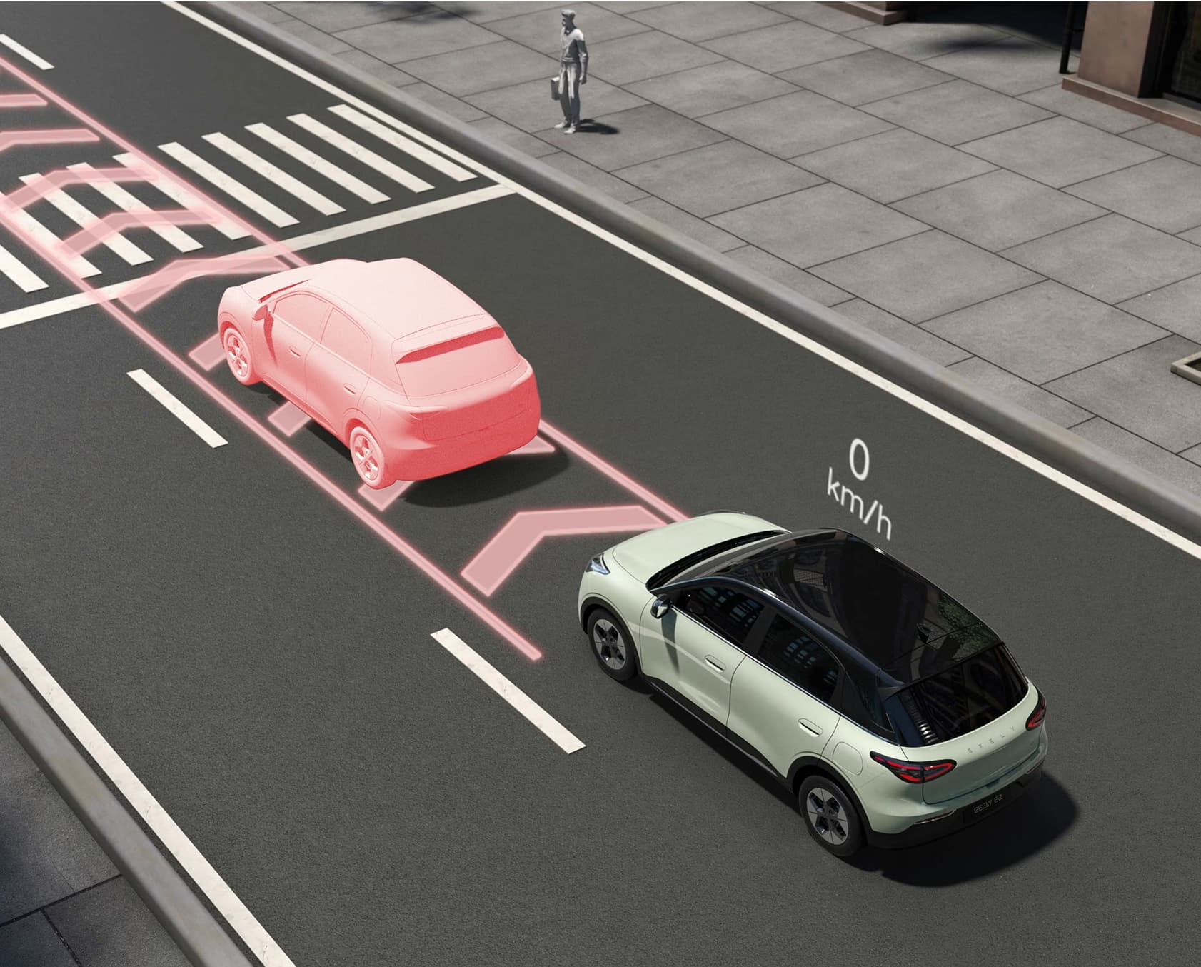 Geely Coolray automatic emergency braking and forward collision warning